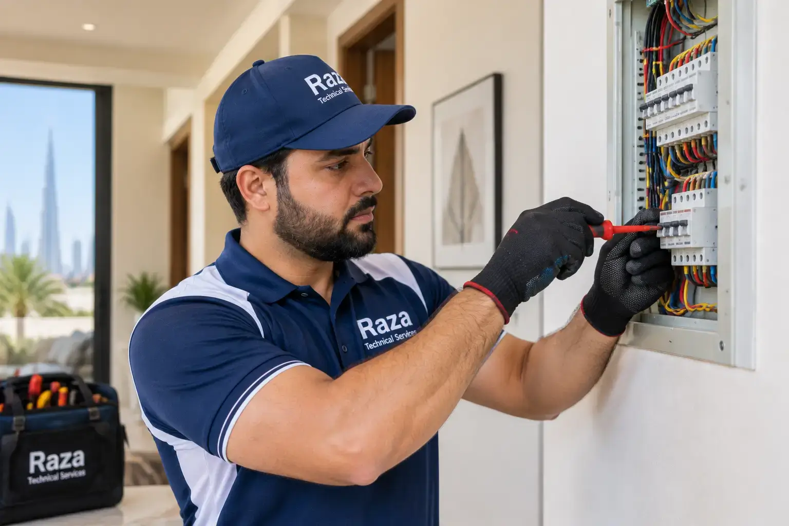 Electrical panel repair service by Raza Technical Services