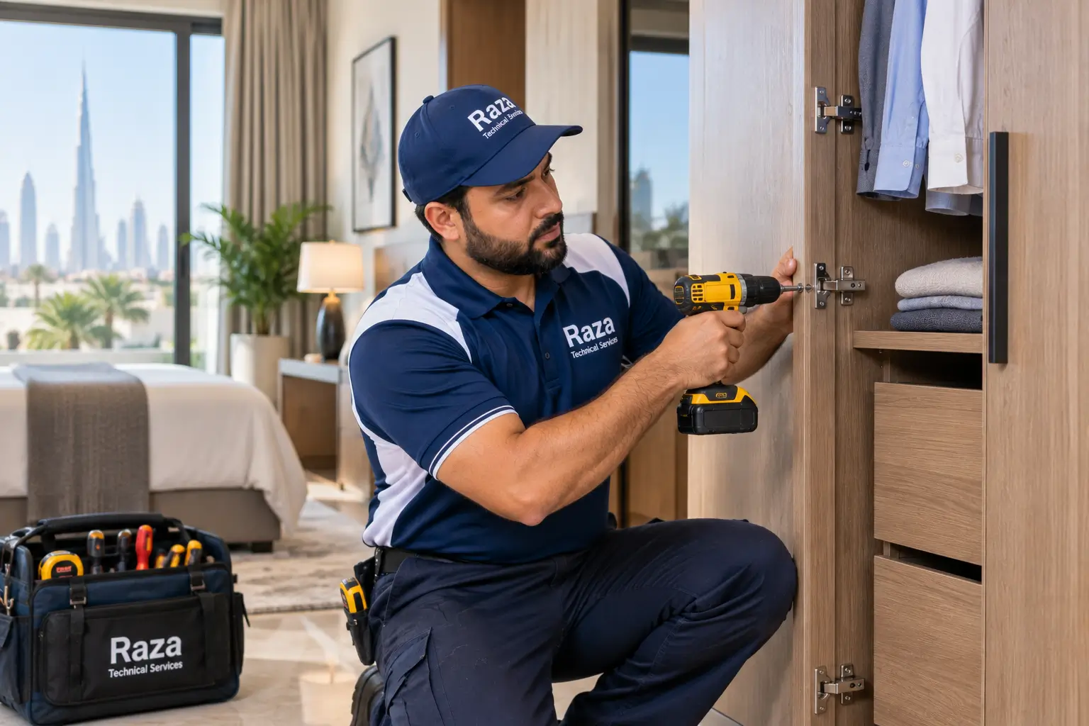 Wardrobe repair service by Raza Technical Services